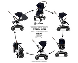 CYBEX Eezy S Twist +2 V2 Baby Stroller with 360° Rotating Seat for Infants 6 Months and Up - Compatible with CYBEX Car Seats Ocean Blue