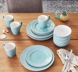 Pfaltzgraff Antigua 16 Piece Dinnerware Set (Set of 4), Blue