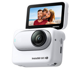 Insta360 GO 3S 128GB White – Waterproof Tiny Mighty Action Camera with 4K 3840x2160 Video & 4000x3000 photo, FlowState Stabilization, AI Editing, Action Pod.