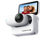 Insta360 GO 3S 128GB White – Waterproof Tiny Mighty Action Camera with 4K 3840x2160 Video & 4000x3000 photo, FlowState Stabilization, AI Editing, Action Pod.