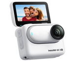 Insta360 GO 3S 128GB White – Waterproof Tiny Mighty Action Camera with 4K 3840x2160 Video & 4000x3000 photo, FlowState Stabilization, AI Editing, Action Pod.