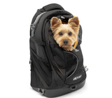 Kurgo G-Train - Dog Carrier Backpack for Small Pets - Cat & Dog Backpack for Hiking, Camping or Travel - Chest Straps & Hip Belt - Reflective - Two Water Bottle Sleeves - Waterproof Bottom (Black)