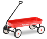Roadmaster R6221T Kids and Toddler Classic 34-Inch Steel Pull Wagon, 8-inch Wheels, Red/Black