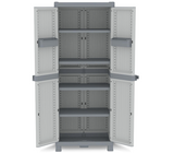 Terry 1002566 WaveBase 2700 Outdoor/Indoor Cabinet/Cupboard (Two Door Storage Cabinet with 4 Adjustable Shelves Grey