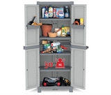 Terry 1002566 WaveBase 2700 Outdoor/Indoor Cabinet/Cupboard (Two Door Storage Cabinet with 4 Adjustable Shelves Grey