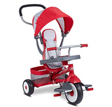 Radio Flyer 4-in-1 Stroll 'N Trike, Toddler Trike, Red Tricycle for Ages 1-5, Toddler Bike