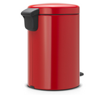 Brabantia 112003 Newicon Pedal Bin, 12L, Passion Red