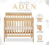 Dream On Me Aden 4-in-1 Convertible Mini Crib
