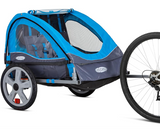 Instep Sync And Take 2 Bike Trailer For Kids Double Seat Blue