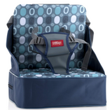 Nuby Easy Go Safety Lightweight High Chair Booster Seat, Great for Travel, Blue, 11.75x4.25x9.5 Inch