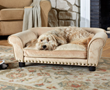 Enchanted Home Pet Dreamcatcher Dog Sofa, 33.5 by 21 by 12.5-Inch, Caramel, Medium (26-50 lbs)