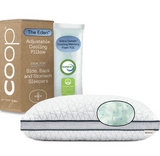 Coop Home Goods Eden Bed Pillow Queen Size for Sleeping on Back, Stomach and Side Sleeper- Medium Soft Memory Foam Cooling Gel