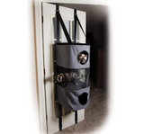 K&H Pet Products Hangin' Cat Condo Door Mounted Cat Furniture Cat Tree Classy Gray 3 Story