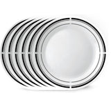 Corelle Vitrelle 10.25" Dinner Plates Set, Triple Layer Glass and Chip Resistant, Lightweight Round Plates, 6-Piece Brasserie