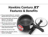 Hawkins CXT50 Contura Hard Anodized Induction Compatible Extra Thick Base Pressure Cooker, Black, 5L, 5 L