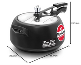 Hawkins CXT50 Contura Hard Anodized Induction Compatible Extra Thick Base Pressure Cooker, Black, 5L, 5 L