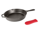 Lodge L10SK3ASHH41B Cast Iron Skillet, Pre-Seasoned, 12-inch Black