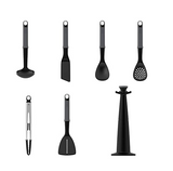 Joseph Joseph Elevate Carousel Set with Tongs, Grey, Set of 6
