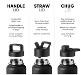 Simple Modern Water Bottle with Straw, Handle, and Chug Lid Vacuum Insulated Stainless Steel Metal Thermos | Half Gallon Leak Proof BPA-Free Flask for Gym, Sports | Summit Collection | 64oz, Lunar