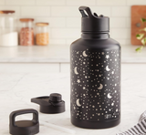 Simple Modern Water Bottle with Straw, Handle, and Chug Lid Vacuum Insulated Stainless Steel Metal Thermos | Half Gallon Leak Proof BPA-Free Flask for Gym, Sports | Summit Collection | 64oz, Lunar