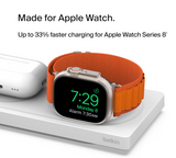 Belkin 3 in 1 Wireless Charging Pad with MagSafe WHITE