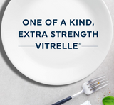 Corelle Vitrelle 8-Piece Dinner Plates Set, Triple Layer Glass and Chip Resistant, Lightweight Round Plates, Winter Frost White