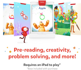 Osmo - Little Genius Starter Kit for iPad - 4 Hands-On Learning Games - Ages 3-5 - Problem Solving, Phonics & Creativity (iPad Base Included),Multicolor