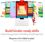 Osmo - Little Genius Starter Kit for Fire Tablet + Early Math Adventure - Valentine Toy/Gift - 6 Educational Games-Counting, Shapes & Phonics-STEM Gifts-Ages 3 4 5(Osmo Fire Tablet Base Included)