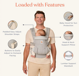 Ergobaby Omni 360 Cool Air Mesh Baby Carrier, Pearl Grey