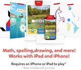 Osmo - Genius Starter Kit for iPad- 5 Hands-On Learning Games- Ages 6-10- Math, Spelling, Problem Solving, Creativity & More- (Osmo iPad Base Included),Multicolor