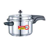 PRESTIGE Alpha Deluxe Induction Base Stainless Steel Pressure Cooker, Silver, 4.0-Liter, PRDA4