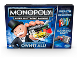 Hasbro MONOPOLY Super Electronic Banking Board Game, Electronic Banking Unit, Choose Your Rewards, Cashless Gameplay Tap Technology, for Ages 8 and Up,E8978,Multicolor