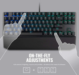 Cooler Master MK-730-GKCM1-US Tenkeyless Gaming Mechanical Keyboard, MX Brown Switch, Ten-Keyless