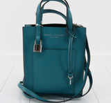Marc Jabocs Mini Leather Tote Bag, Greenish Blue w/Keys And Padlock