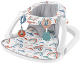 Fisher-Price Sit-Me-Up Floor Seat – Rainbow Showers, Portable Baby Chair with Toys