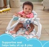 Fisher-Price Sit-Me-Up Floor Seat – Rainbow Showers, Portable Baby Chair with Toys