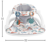 Fisher-Price Sit-Me-Up Floor Seat – Rainbow Showers, Portable Baby Chair with Toys