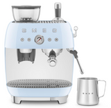 Smeg EGF03PBUK Espresso Coffee Machine with Grinder, Pastel Blue