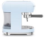 Smeg ECF02BLUK Espresso Coffee Machine with 15 Bar Pump, 1350W, Pastel Blue