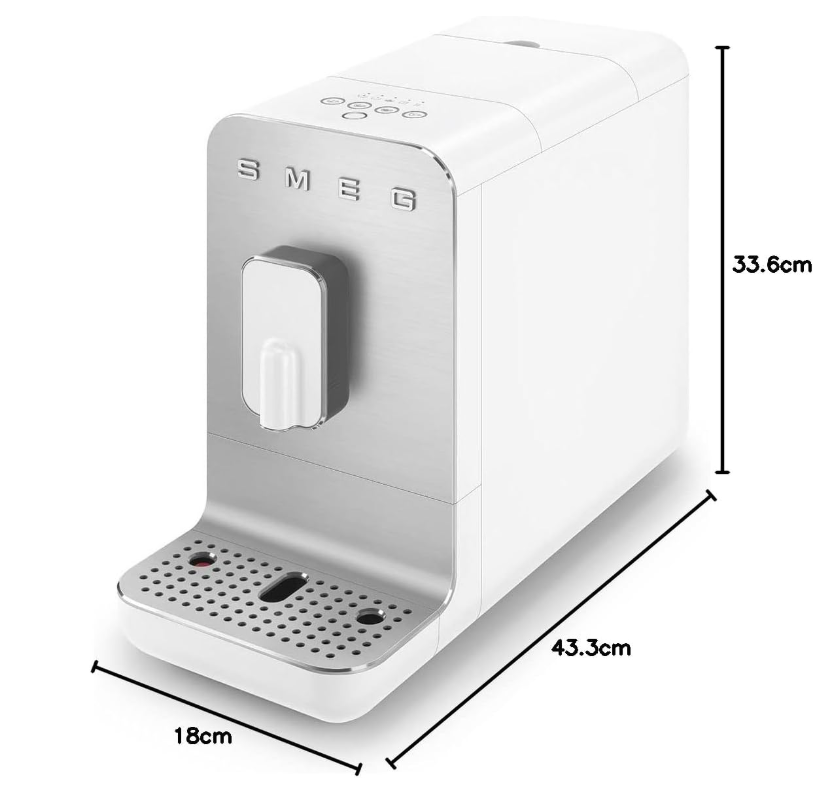 Smeg BCC01WHMUK Automatic Coffee Machine, White