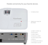 ViewSonic Pg707W 4000 Lumens Wxga Networkable Dlp Projector With Hdmi 1.3X Optical Zoom And Low Input Lag For Home And Corporate Settings,White