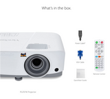 ViewSonic Pg707W 4000 Lumens Wxga Networkable Dlp Projector With Hdmi 1.3X Optical Zoom And Low Input Lag For Home And Corporate Settings,White
