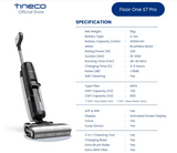 Tineco Floor One S7 Pro - Wet & Dry Vacuum, Cordless, 230W, 40 min Run Time, Self-cleaning, Great for Sticky Messes and Pet Hair, Centrifugal Drying Process