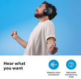 Sennheiser Momentum 4 Wireless Headphones with Adaptive Noise Cancellation, Customizable Sound via Sennheiser Smart Control App, Up to 60 Hours Playback Time with Fast Charging, White