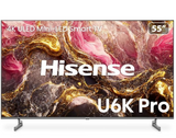 Hisense U6K Pro ULED MiniLED Smart TV 55 inch | Full Array Local Dimming | Dolby Vision & Atmos | HDR10+