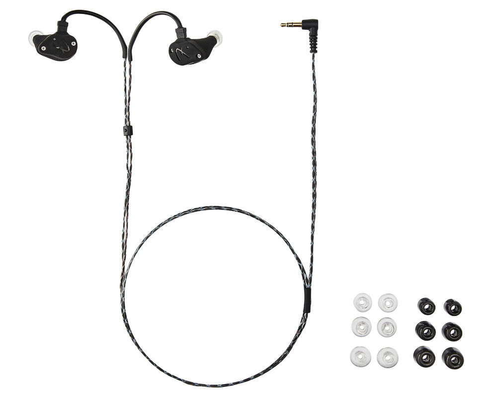 Fender Ten 5 (Flat Black), Professional IEM In-ear Earphone Monitor