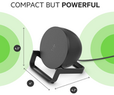 Belkin Boost Charge Wireless Charger STD with Speakers BLK - Qi Compatible - iPhone 12/11/X/8 Series - Wireless Charging Adapter