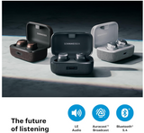 Sennheiser Momentum True Wireless 4 ear buds (Black Graphite) - Noise Cancellation, Microphone Included, Lossless Audio, Transparency Mode Long Battery Life