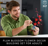 LEGO Botanicals Plum Blossom Flower Decor Display 10369 Zero-Maintenance Plant Gift for Adults (327 Pieces)