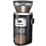 Rommelsbacher EKM 300 Coffee Mill with Conical Burr Grinder Large Storage Capacity 150W, Black/Silver